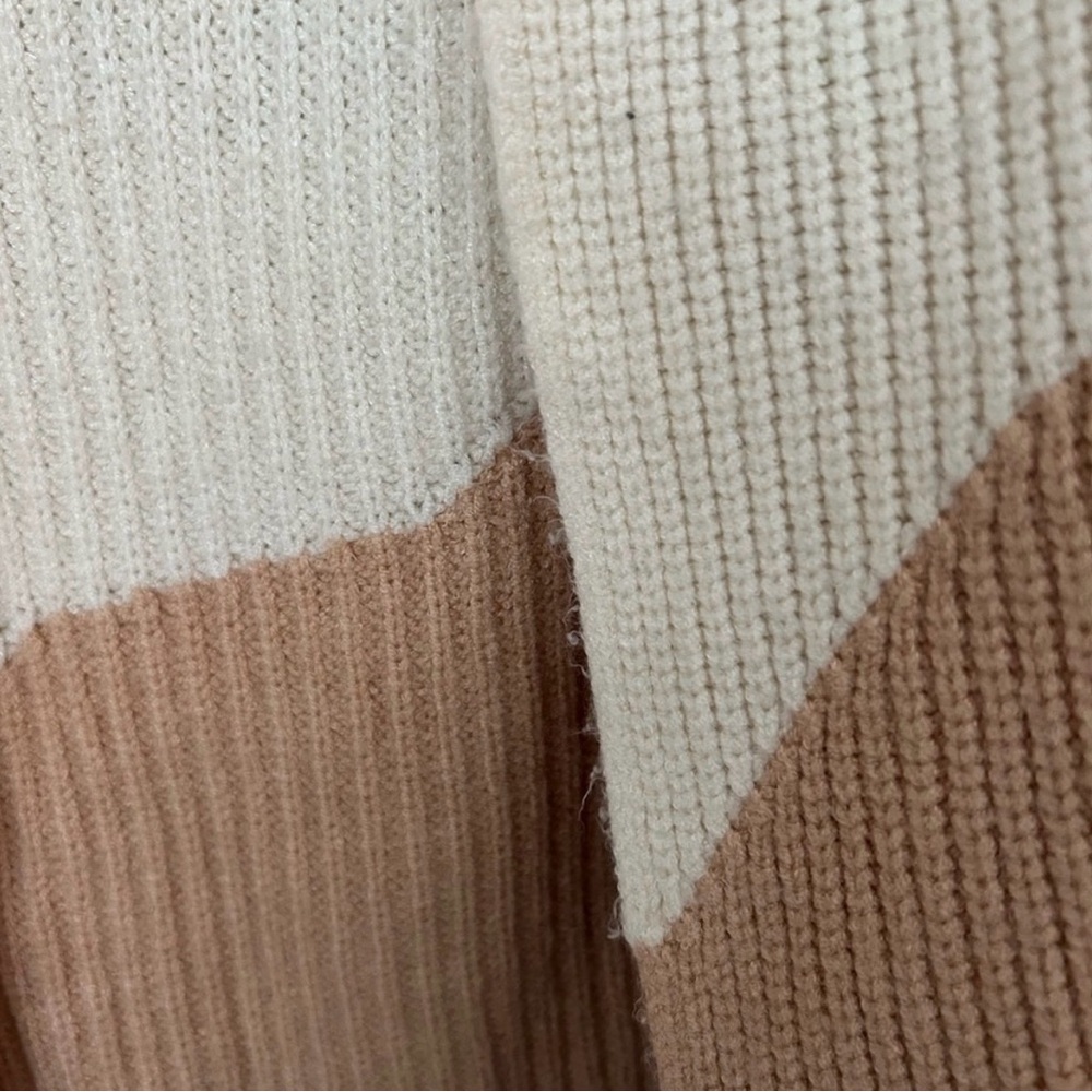 Open-Front Colorblock Ribbed Cardigan Sweater - Picture 6 of 9